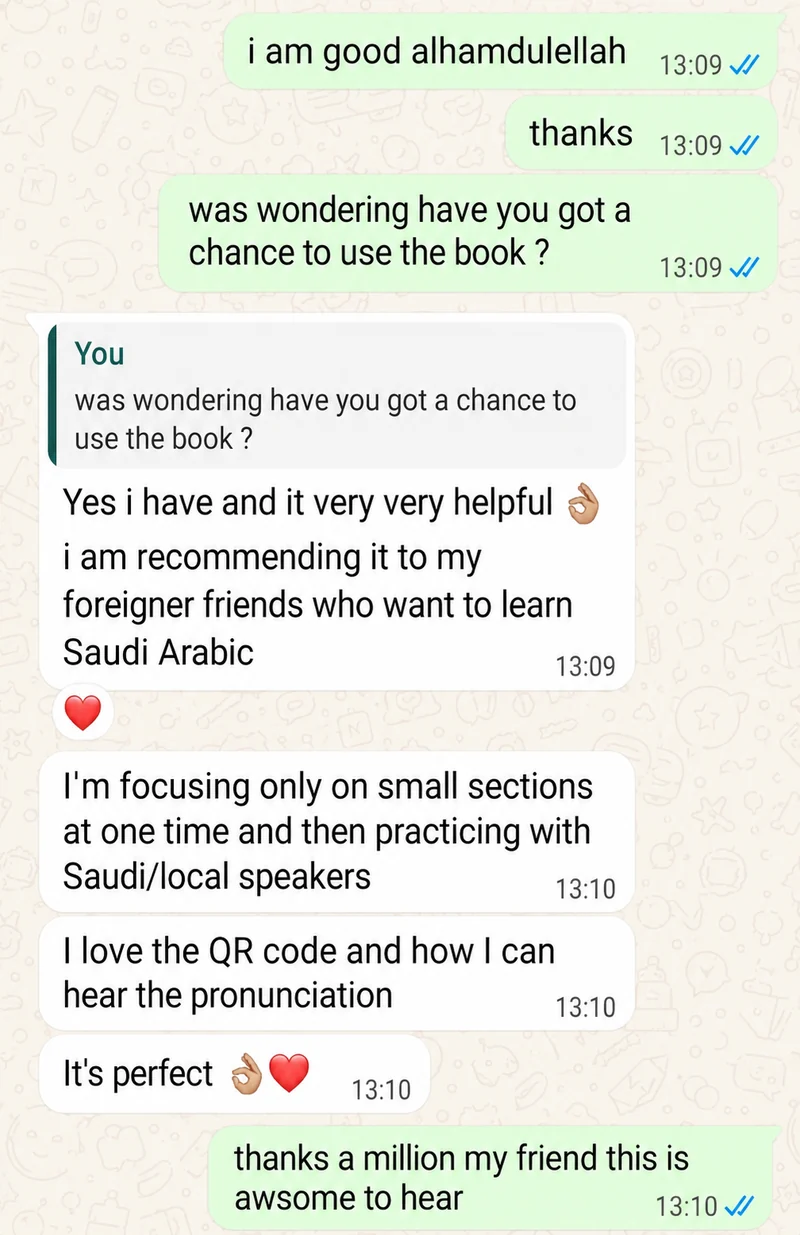 A review from a reader, as a screenshot